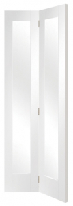 Pattern 10 White Bi-fold Door with Clear Glass